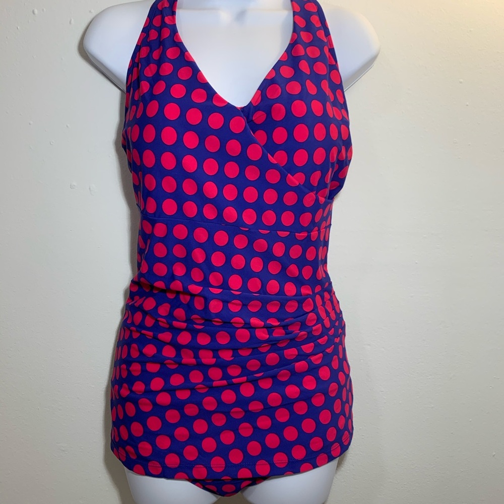 Pink and purple one piece swim suit. Size 18W